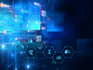 An abstrait Digital Finance background.